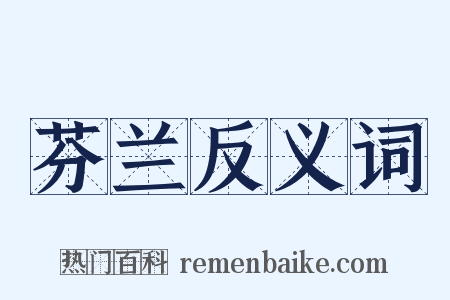 芬兰反义词是什么意思的图片